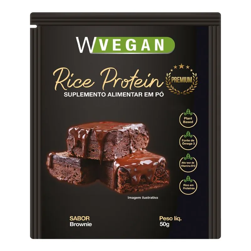 Rice Protein Premium 50g Sache Sabor Brownie WVegan