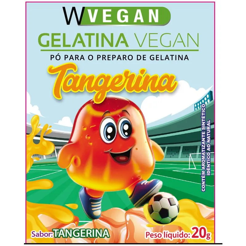 Gelatina Vegan 20g Sabor Tutti Frutti WVegan Vegano Agar Agar