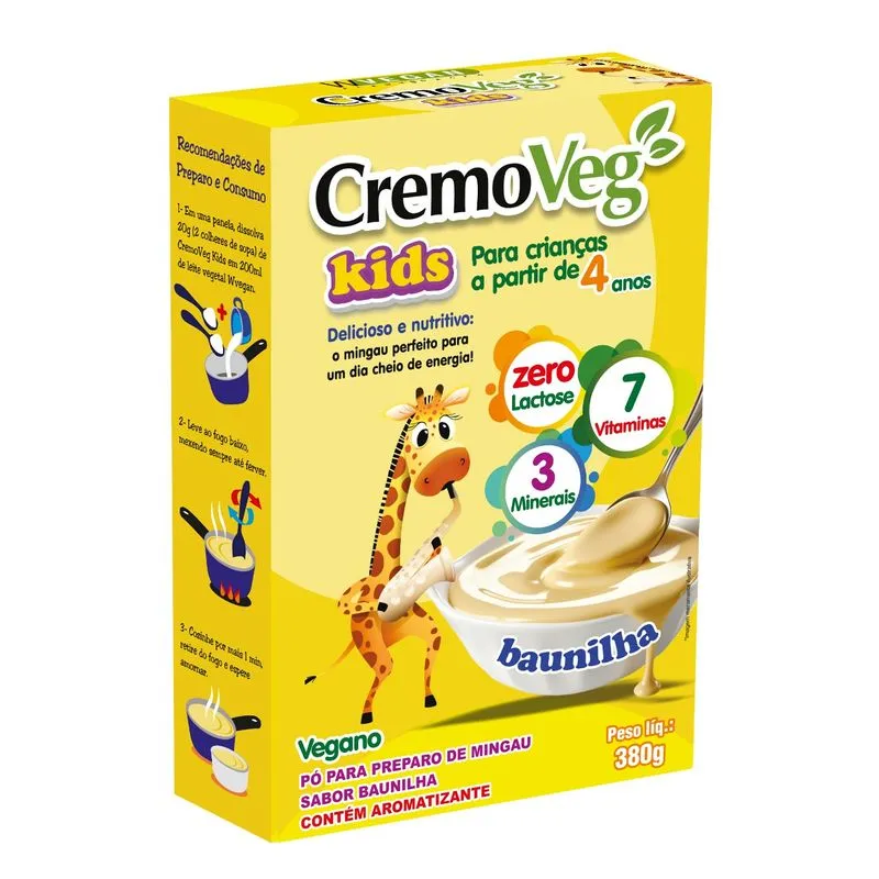 CremoVeg 380g Sabor Baunilha WVegan Mingau