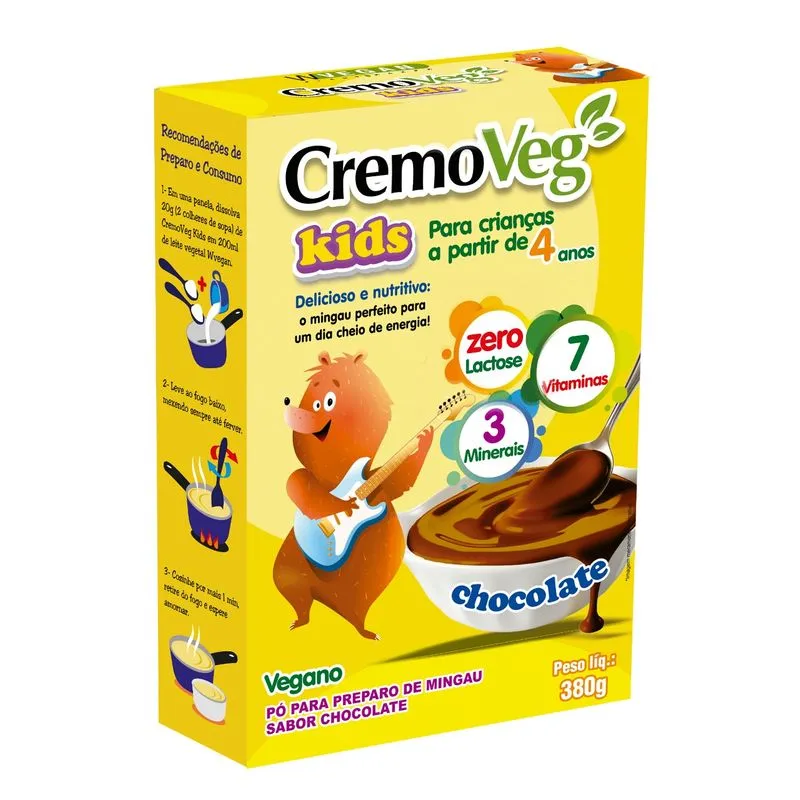 CremoVeg 380g Sabor Chocolate WVegan Mingau