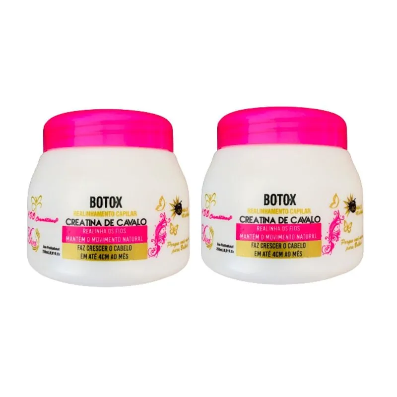 02 Botox Diva Com Creatina De Cavalo 250g Hds Cosméticos