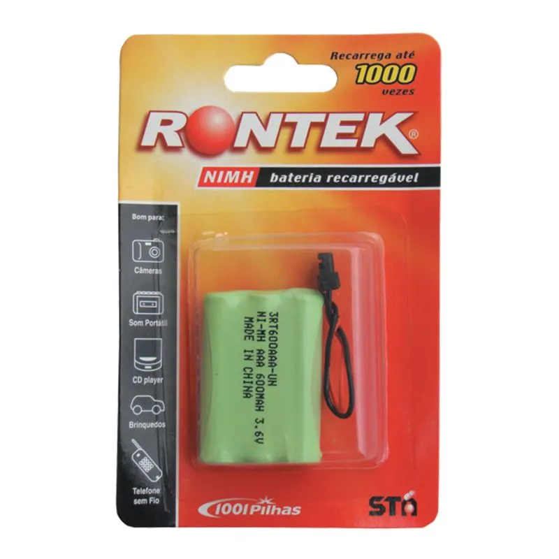Bateria 3,6v 600mah 3xaaa Rontek