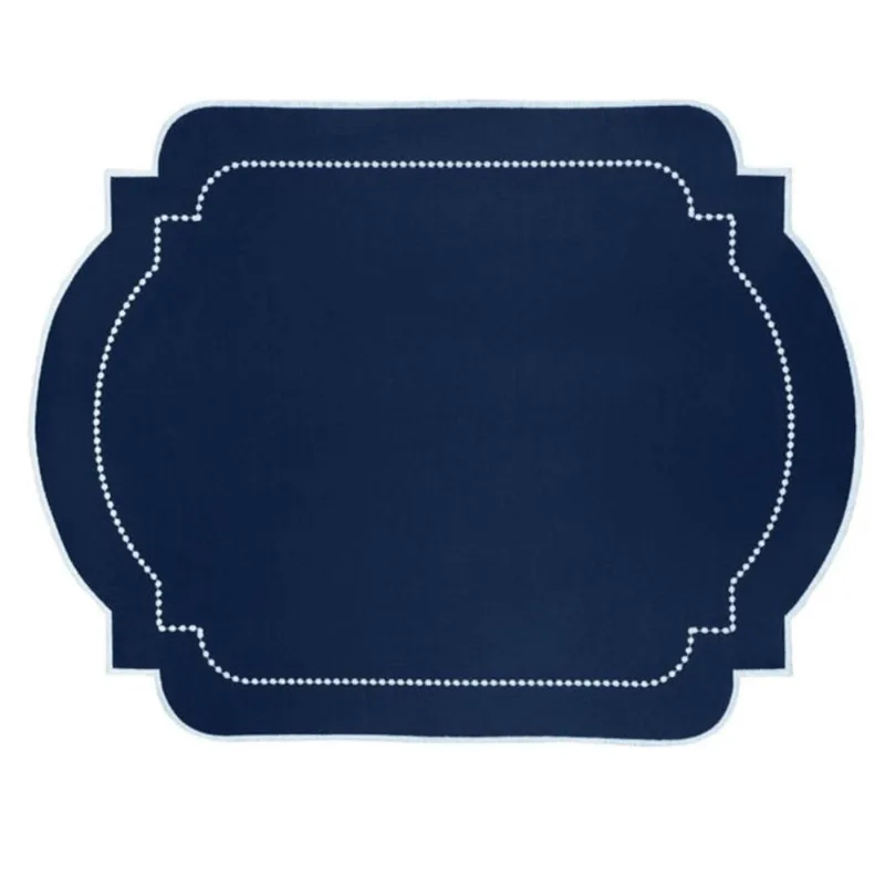 Jogo Americano Azul Marinho 42X42 Nylon - Decortextil