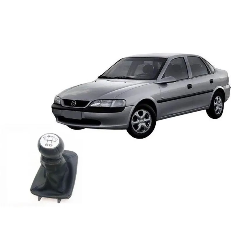 Coifa E Bola Cambio Vectra 97/2002 Napa Preta Lente Prata