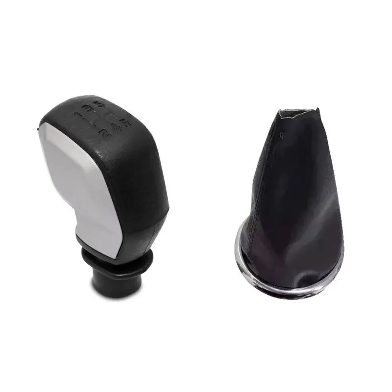 Coifa De Câmbio C Bola C3 03 A 12 Napa Preta Aro Croma Acetinado Bola Prata