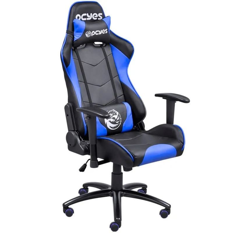 Cadeira Gamer PCYes Mad Racer V8 - MADV8AZ (Preto/Azul, até 150kg, encosto e braços ajustáveis)