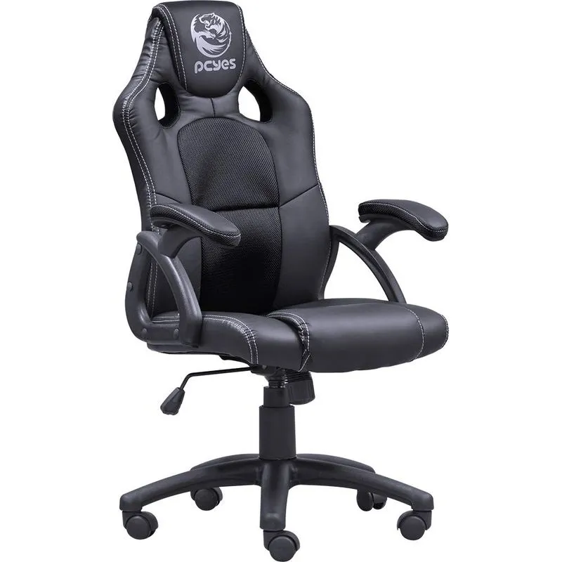 Cadeira Gamer PCYes Mad Racer V6 - MADV6PT (Preto, até 120kg, encosto e braços fixos) - 28096