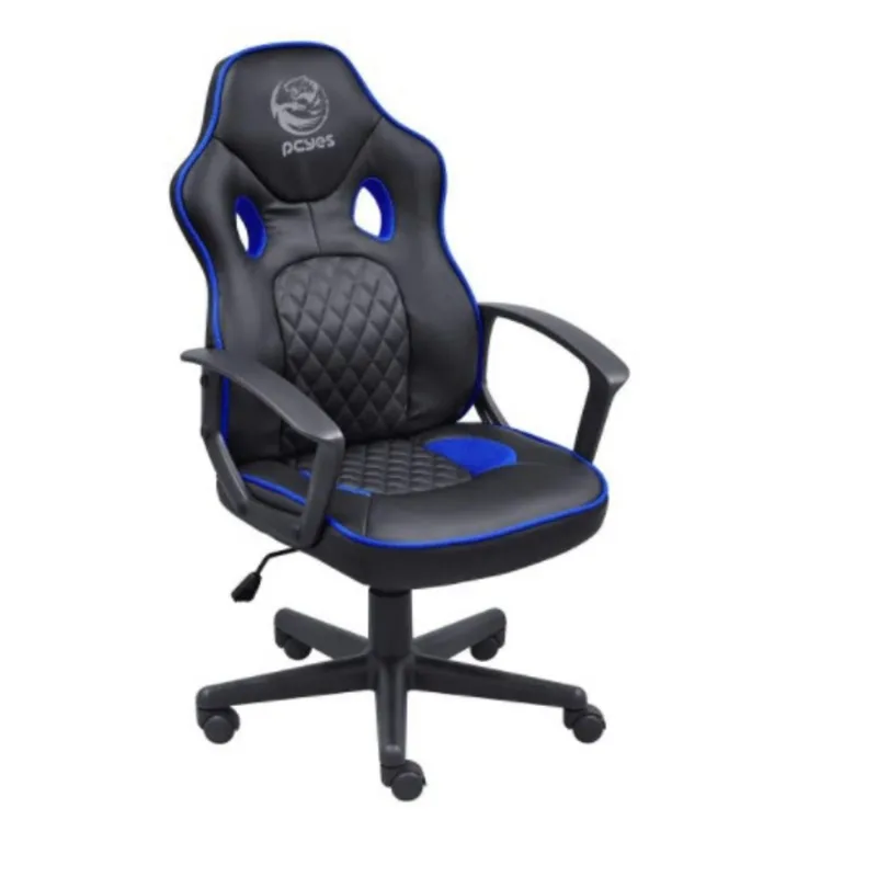 Cadeira Gamer Giratória Pc Yes Preto e Azul Racer Master Sti - Madstimsaz