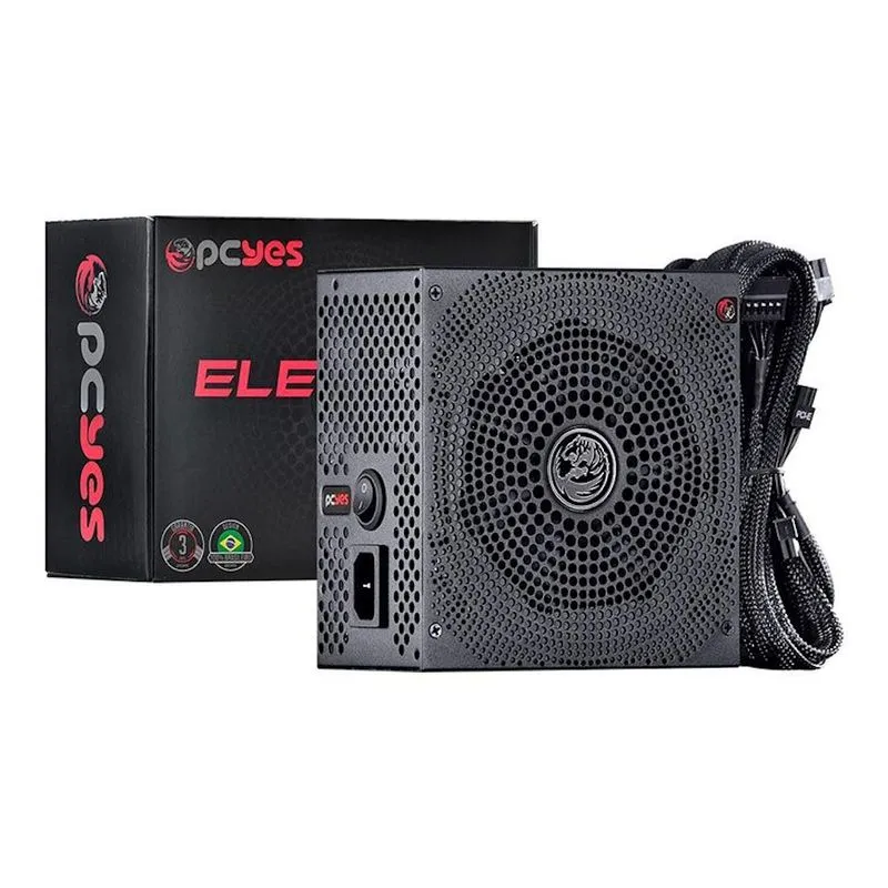 Fonte ATX - 750W - PCYes Electro V2 - 80 Plus Bronze - Preta - ELECV2PTO750W-B - 28918