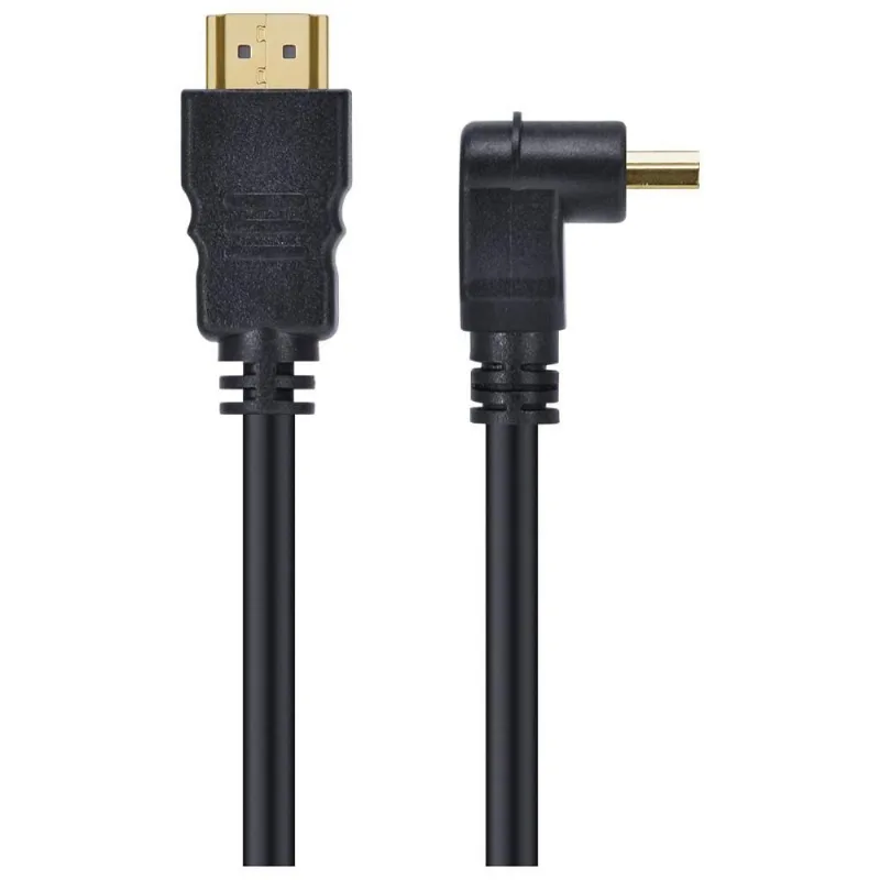 Cabo Hdmi 2.0 4k Hd 3d Conexao Ethernet 01 Conector 90o 5M