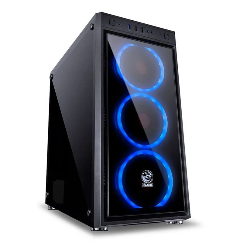 Gabinete ATX - PCYES - Preto/Azul - Jupiter - JUPPTAZ3FCV - 29361