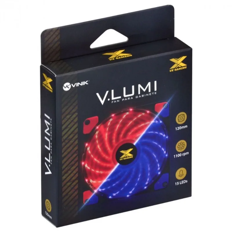 Fan Cooler Pc Vx Gaming V. Lumi 15 Pontos Led 120mm Vlumi15r