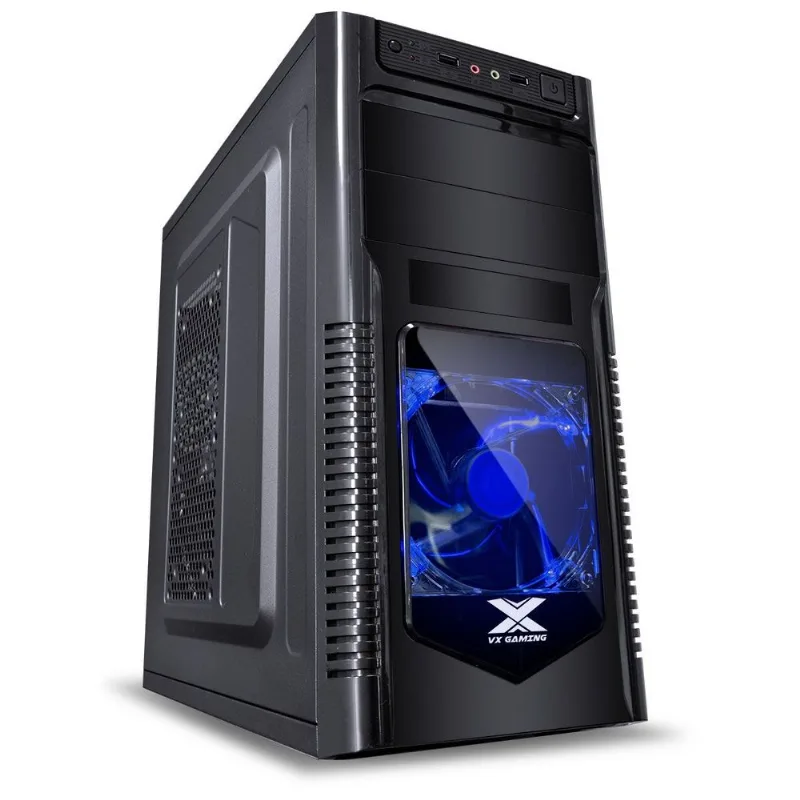 Gabinete Gamer Mid-Tower Orion Fan Led Azul Frontal Acrilico