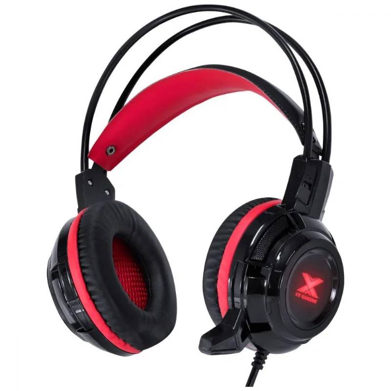 Fone Headset Vx Gaming Taranis V2 P2 Com Microfone - Preto E Vermelho