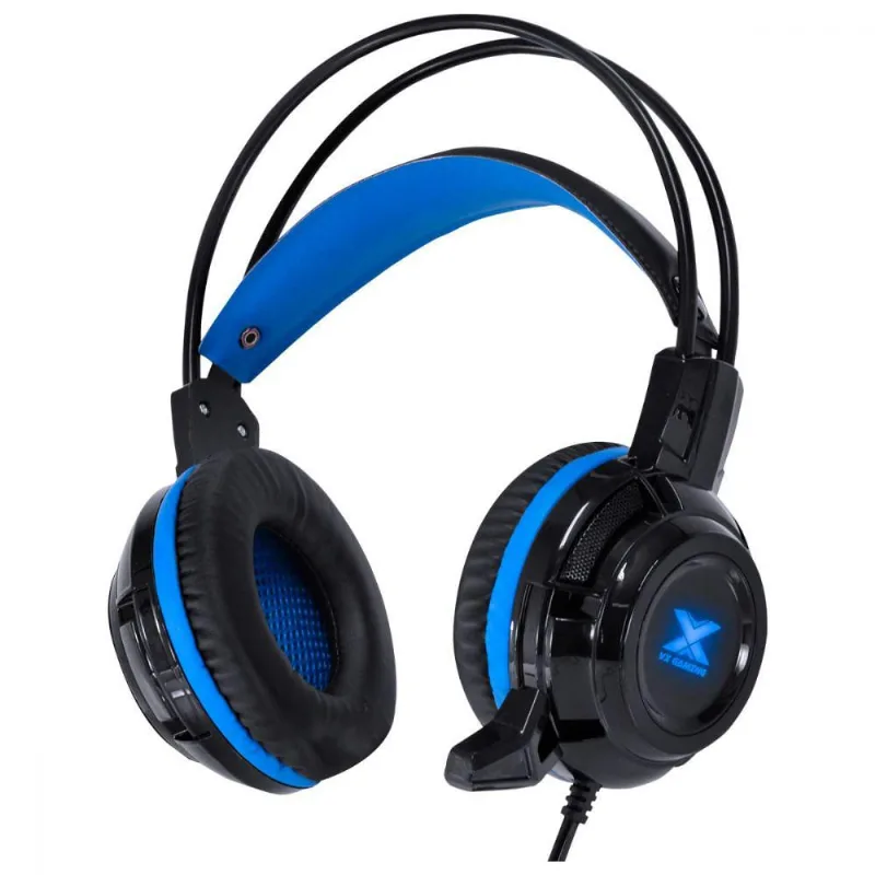 Fone Headset Vx Gaming Taranis V2 P2 Com Microfone - Preto E Azul