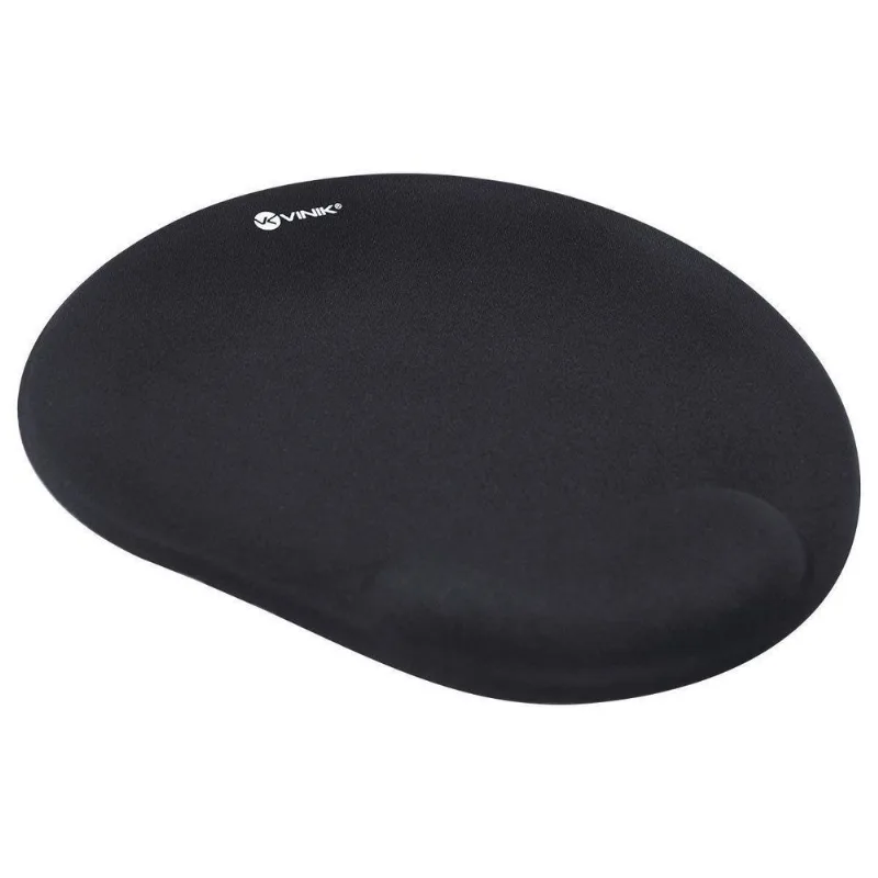Mouse Pad Com Apoio Em Gel Preto Neoprene Com Superficie Fix