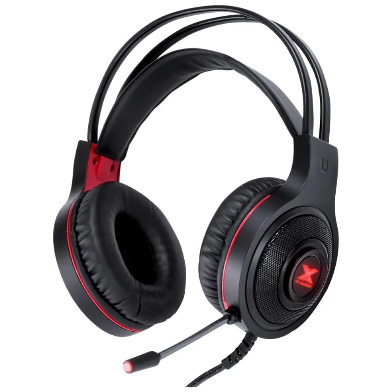 Headset Gamer VX Gaming LUGH LED Vermelho USB com Microfone Flexivel - GH300