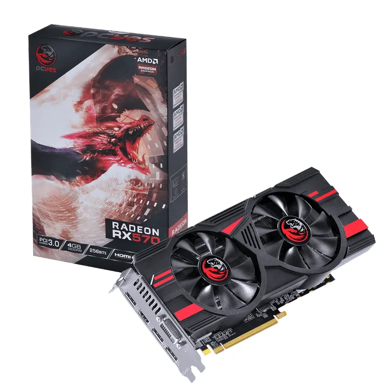 Placa de Vídeo RX 570 PcYes PJ570RX256GD5