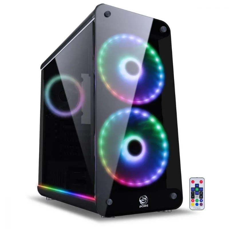 Gabinete Mid-tower Solaris Preto Com 2 Fan 20cm Rgb