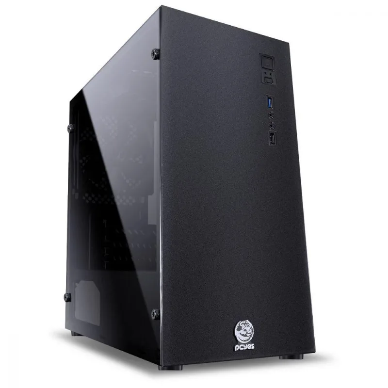 Gabinete Mid-tower Terra 2 Fans Com Lateral Acrilica Preto - Terpt2fca
