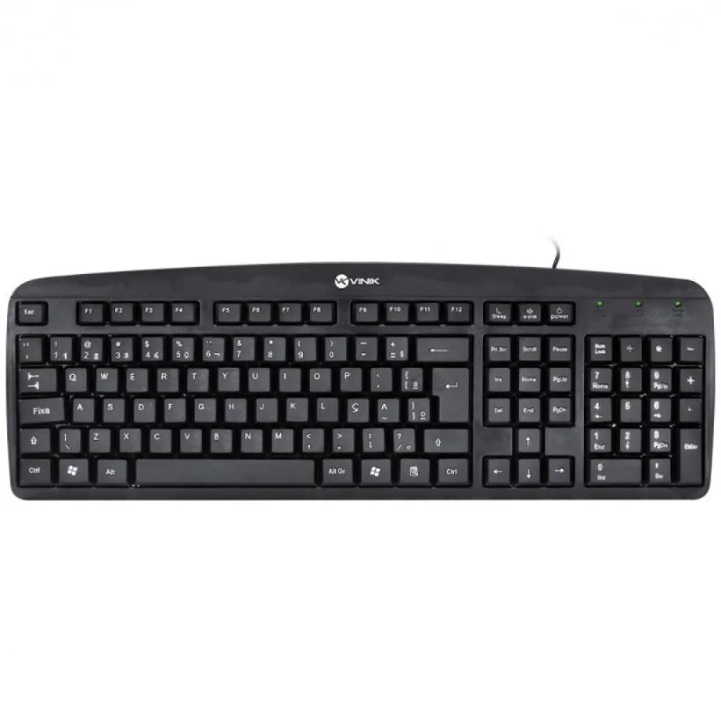 Teclado Usb Vinik Corp Abnt2 Cabo 1.8 Metros 110 Teclas Preto - Ct300