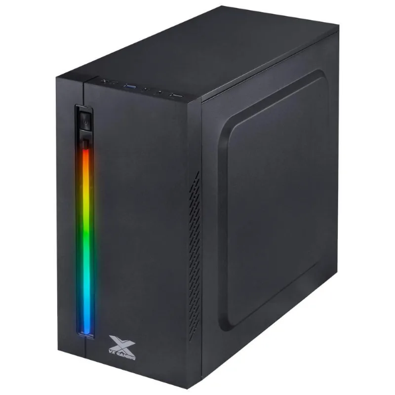 Gabinete Gamer Vx Gaming Australis Preto Fita Led Rgb