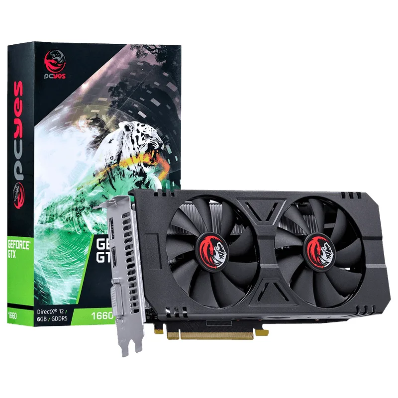 Placa de Video NVIDIA GTX 1660 6Gb PCYES Dual OC GDDR5 192 BITS PP1660OC19206G5