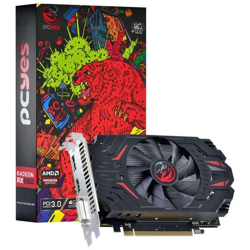 Placa De Video Amd Radeon Rx 550 4gb Gddr5 128 Bits Pcyes