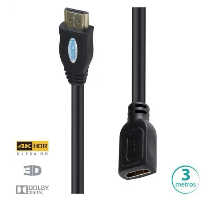 CABO EXTENSOR HDMI 2.0 4K C/ FILTRO 3M H20F-3