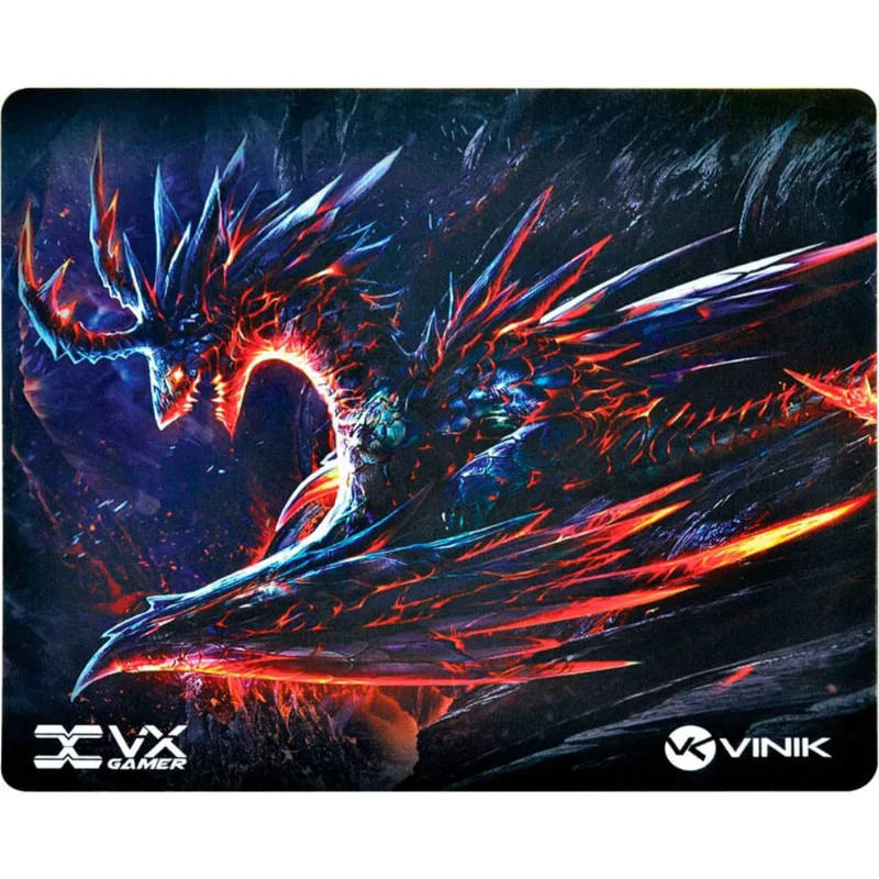 Mouse Pad Gamer Vinik Vx Gaming Dragon Base Emborrachada