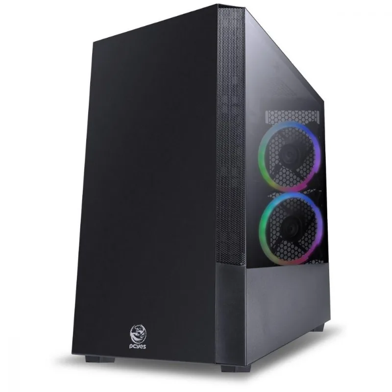 Gabinete Mid-tower Gravity Preto 2 Fans Rgb Lateral Em Vidro Temperado - Grptrgb1fv