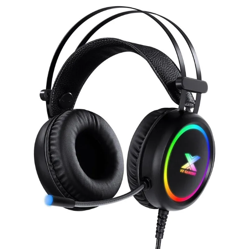 Fone Headset Gamer Aura Audio 7.1 Com Vibração Led Rgb Usb,