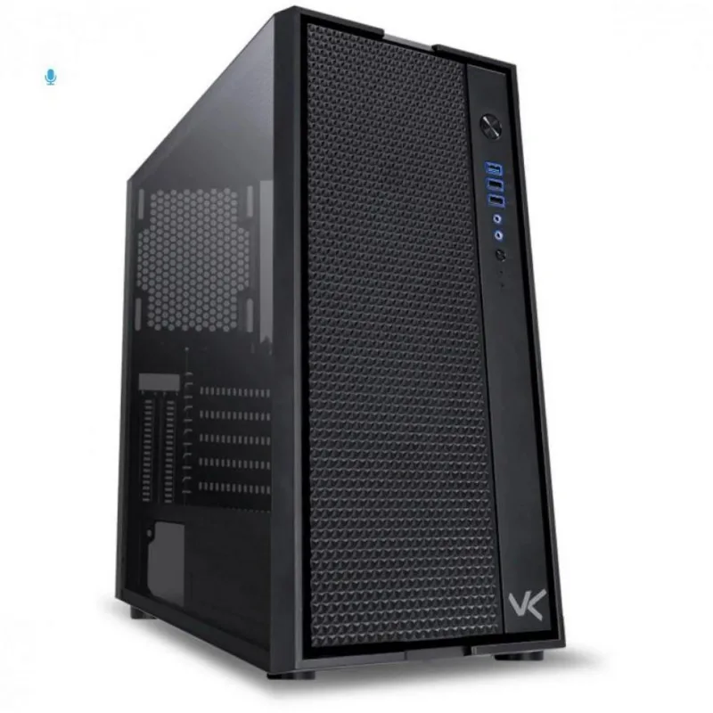 Gabinete Gamer Vx Gaming Antares Vidro Temperado Preto Frontal 3 Fans Rgb Placa De Video Vertical