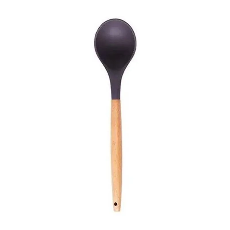 Colher Para Cozinha Silicone Bambu 32Cm