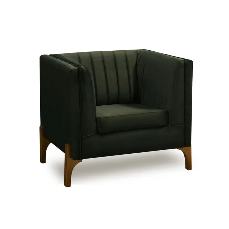 Poltrona Lia Veludo Verde 7052