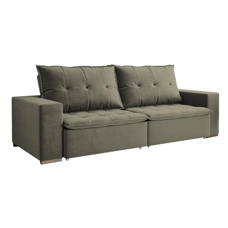 Sofa Evora Canto Esquerdo 2,75 Veludo Cinza Escuro 7029