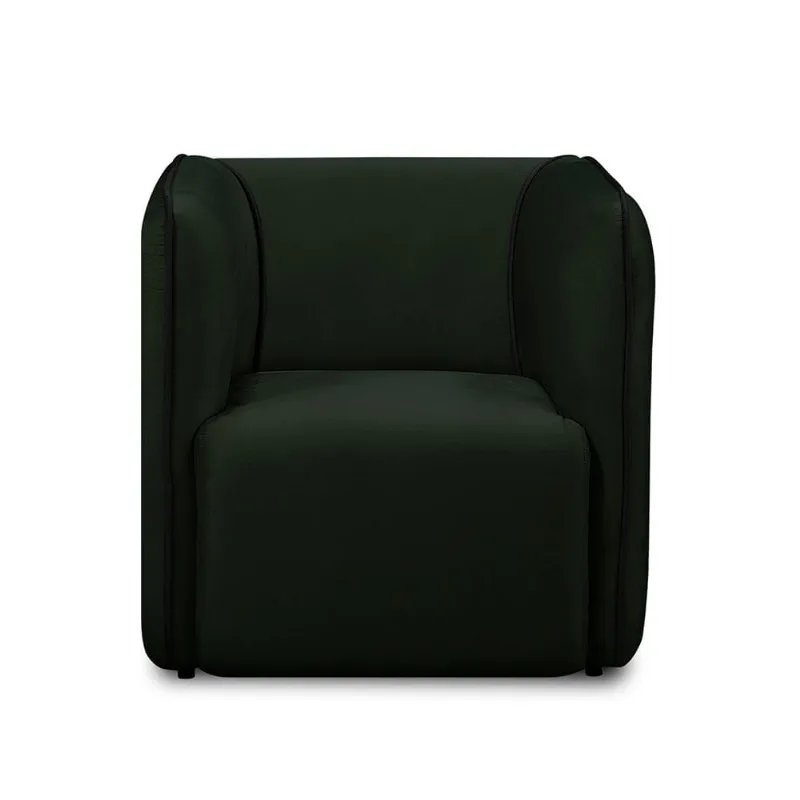 Poltrona Maria Veludo Verde 7052 Vivo Preto 2002