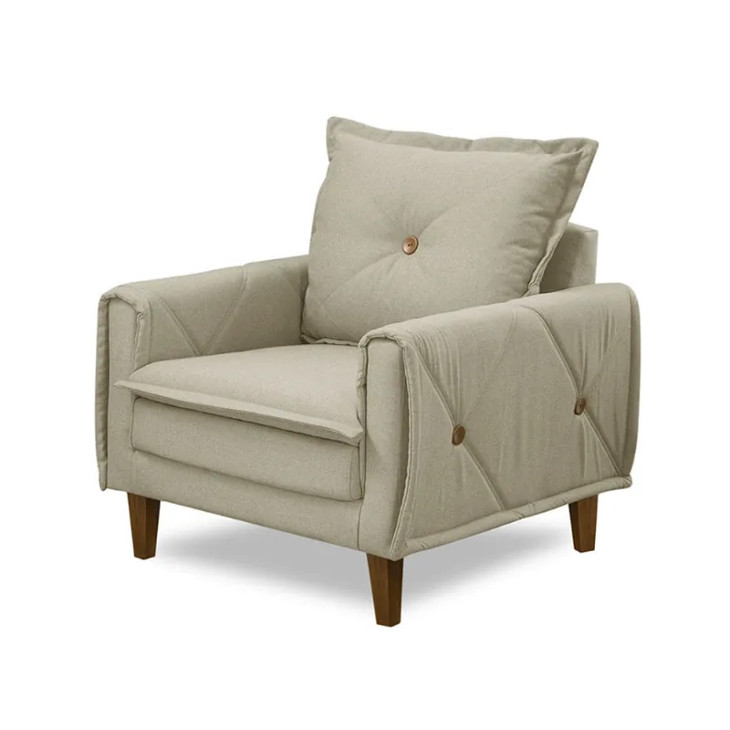 Poltrona Monique Linho Bege 1041