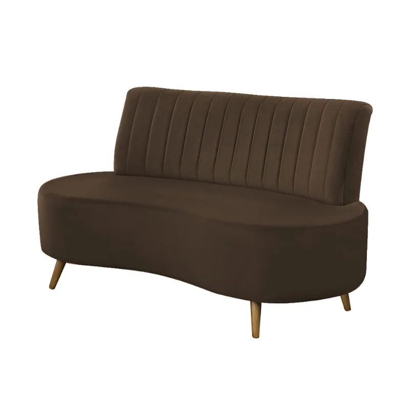 Sofá Quira Courissimo Marrom Escuro 1,35m