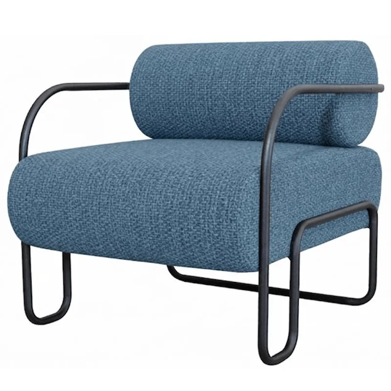Poltrona Minsk Estofada Conforto com Base em Metal e Encosto Fibra Siliconada POLTRONA KONFORT MINSK TC 7620 7174 UN