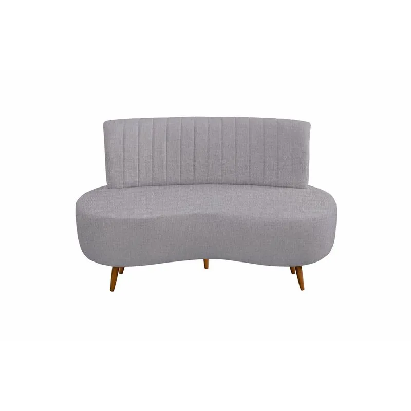Sofa Living 2 Lugares Qatar 160cm Cinza 7225 Pe Palito Konfort