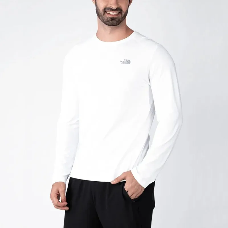 Camiseta The North Face Manga Longa Masculina - Masculino - Branco