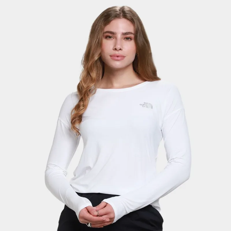 Camiseta The North Face Manga Longa Feminina - Feminino - Off White