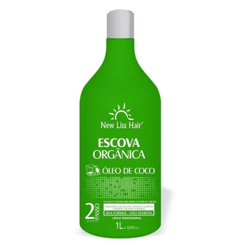 Escova Progressiva Orgânica óleo de coco New Liss Hair 1 L