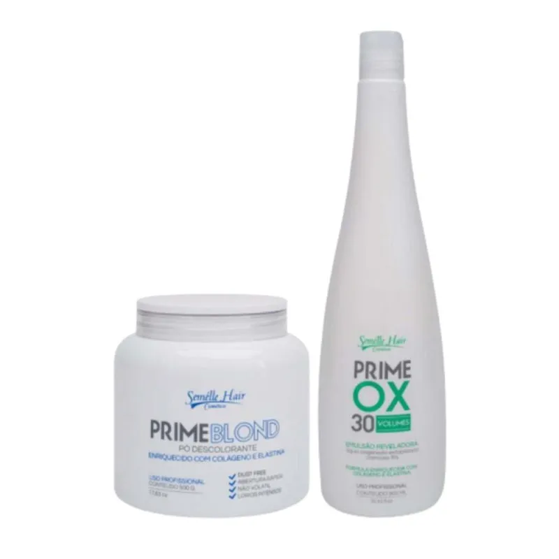 Kit Pó Descolorante + Ox Emulsão 30 Volume Semelle Hair