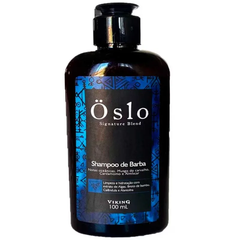 Shampoo De Barba Oslo Com Notas Oceânicas 100ml Viking