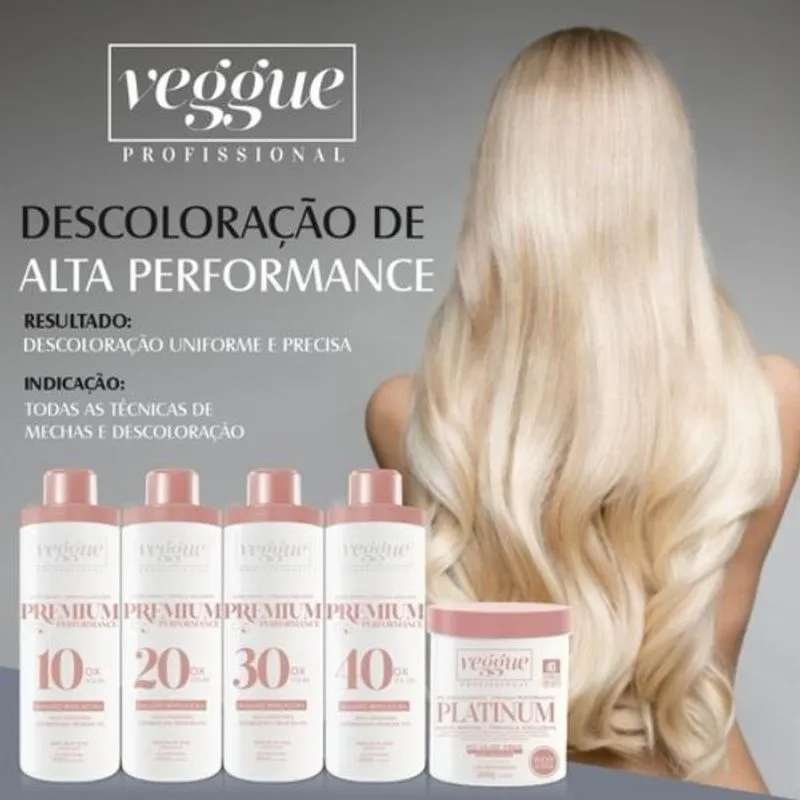 Água Oxigenada 10 Volumes 900ml Emulsão Reveladora Veggue 900ml
