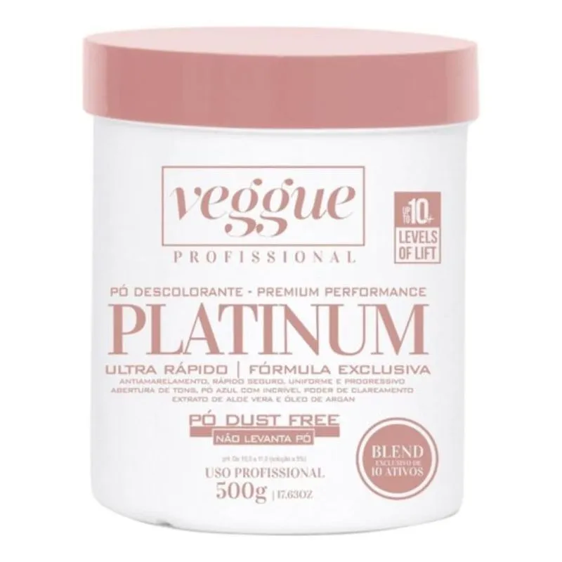 Pó Descolorante Azul Ultra Rápido 10 Tons Veggue 500g