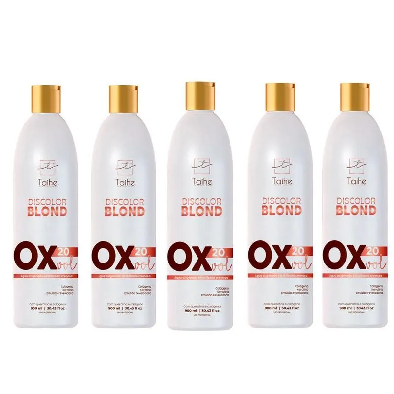 Ox 20 Vol Água Oxigenada 900ml - Taihe Professional Kit 5 Un