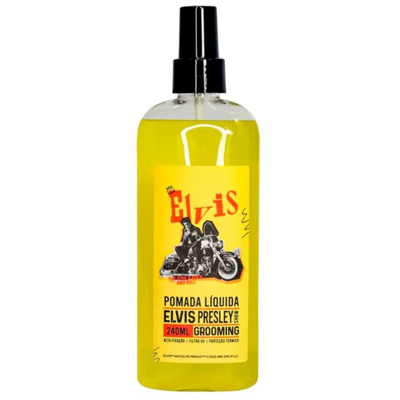 Pomada Líquida Grooming Elvis Presley Com Proteção Térmica 240ml Viking